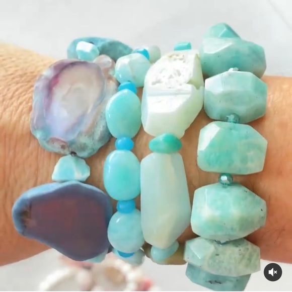 Amazonite nugget bracelet. One size - Picture 3 of 3